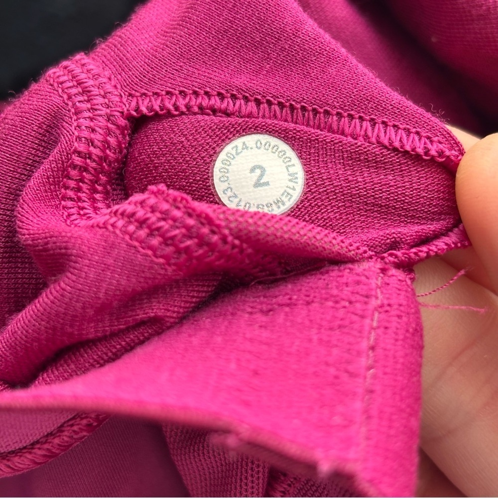 Lululemon Invigorate Training Tank Top Size 2 Magenta Purple High Neck Crop - Picture 3 of 11